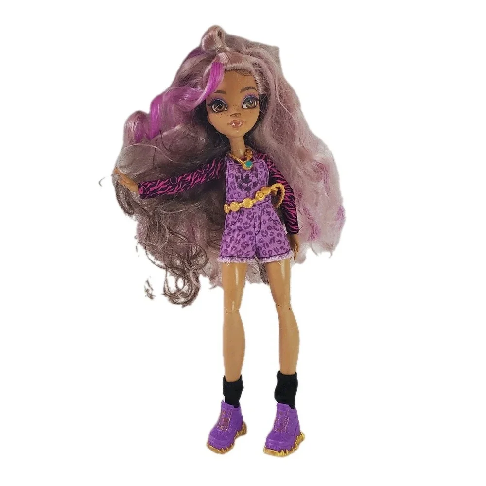 Monster High Mattel Clawdeen Wolf Fashion Doll Purple Outfit 11in Brown Hair‎